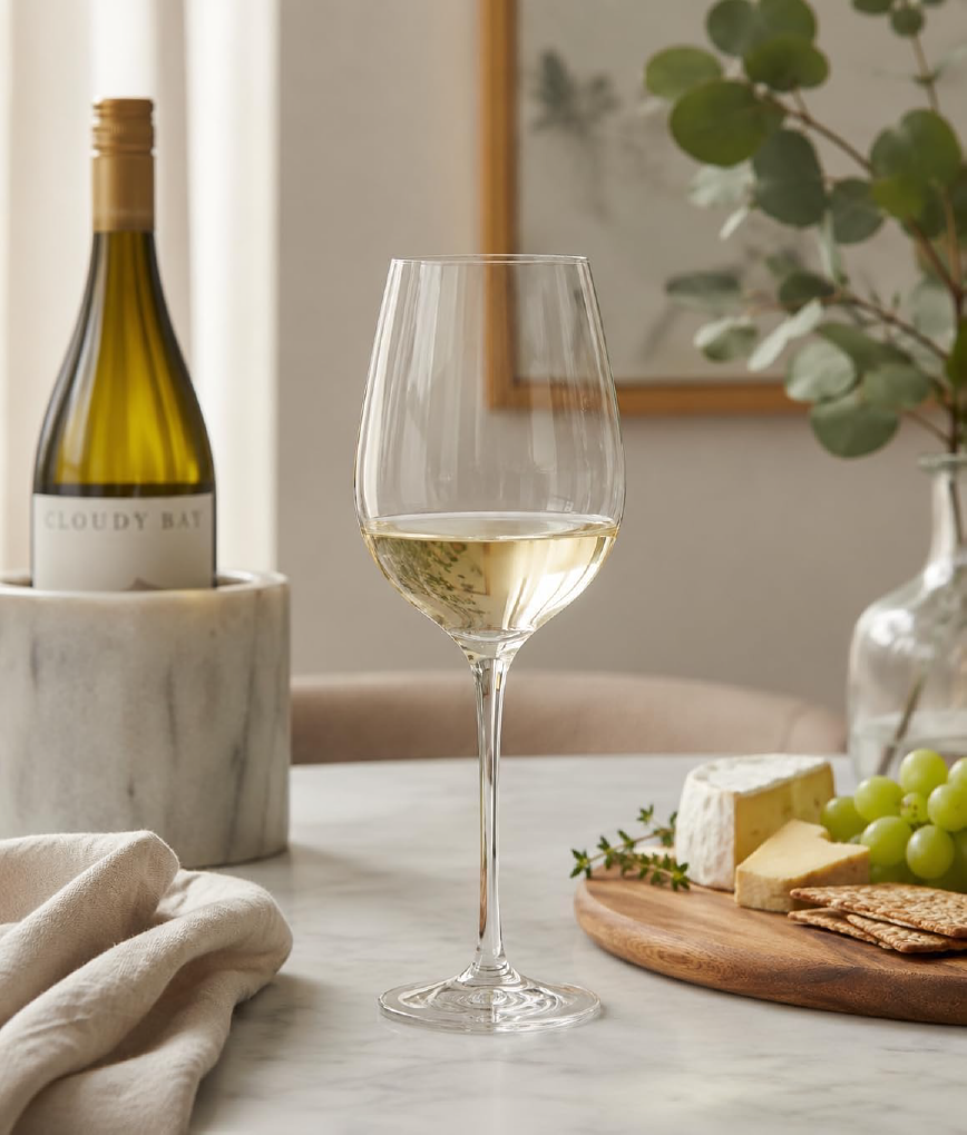 Crane Crystal Bistro white wine glasses