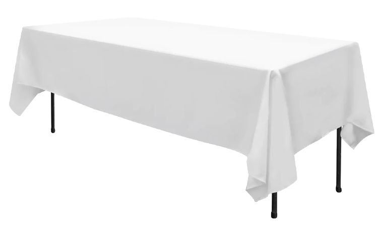 Crisp white table cloth