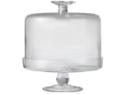 Glass cake stand with dome