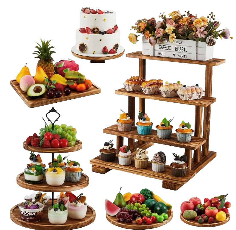 Wooden desert stands